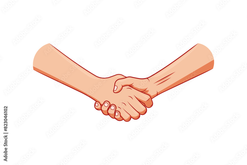 Handshake vector isolated on white background. Handshake vector isolated on white background.