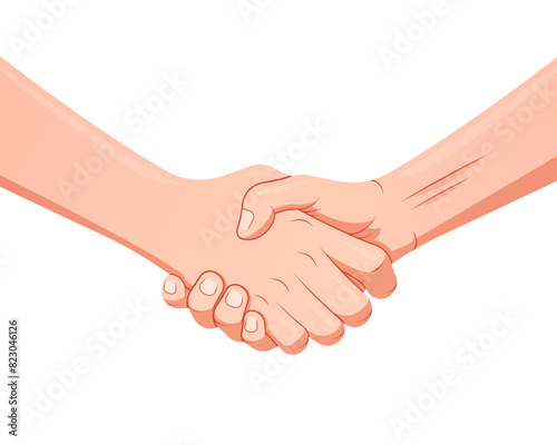 Handshake vector isolated on white background.