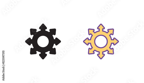 Algoritm icon design with white background stock illustration photo