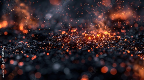 Subtle fire embers against a black background