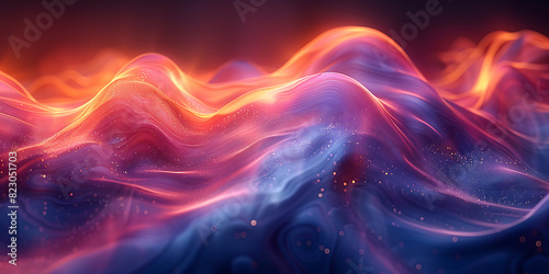 Stylized Abstract Tech Background with Vibrant Colors