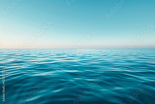 Wallpaper Mural Reflection of the horizon on a calm, glassy sea selective focus, ocean tranquility, vibrant, blend mode, clear sky Torontodigital.ca