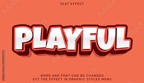 Playful text effect template in 3d design