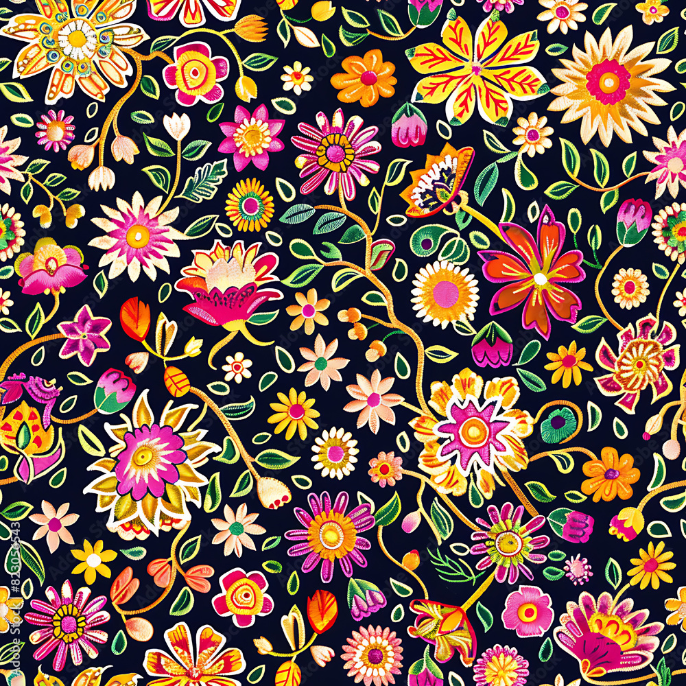 Mexican Flower Pattern Mexican Flower Pattern