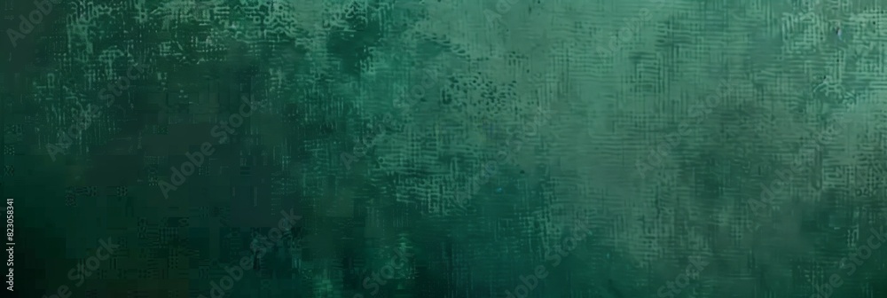 Obraz premium A dark green background with a subtle grain texture, dark green wall background, painting background texture with dark green, banner