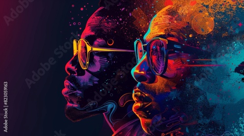 Two Men With Glasses in Painting
