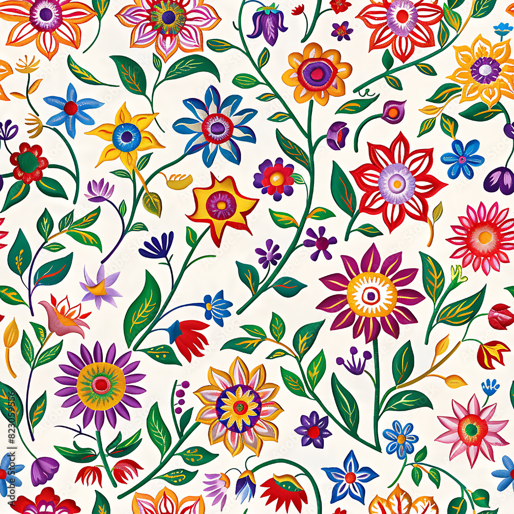 Mexican Flower Pattern Mexican Flower Pattern