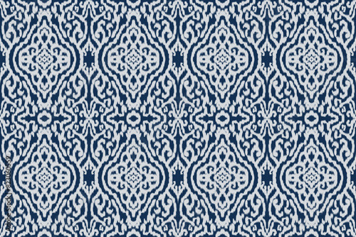 Seamless ethnic design, ikat art. beautiful hand drawn Design for textile and printingEthnic pattern.beautiful pattern. folk embroidery,bohemian style,aztec geometric art