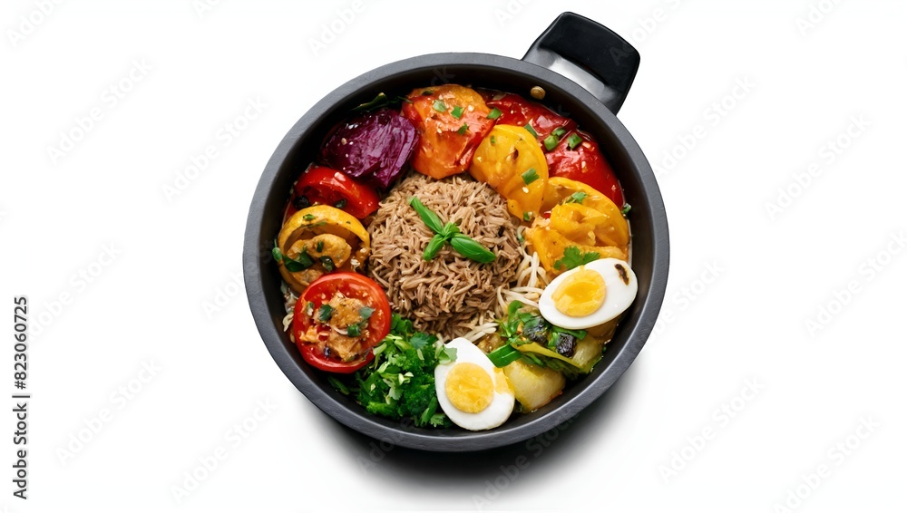 bowl of rice with vegetables bowl of rice with vegetables