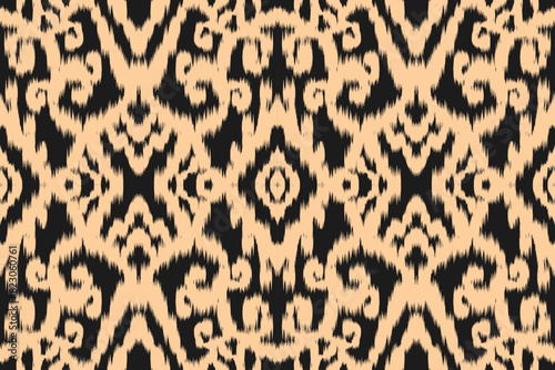 Seamless ethnic design, ikat art. beautiful hand drawn Design for textile and printingEthnic pattern.beautiful pattern. folk embroidery,bohemian style,aztec geometric art