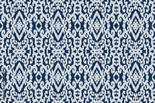 Seamless ethnic design, ikat art. beautiful hand drawn Design for textile and printingEthnic pattern.beautiful pattern. folk embroidery,bohemian style,aztec geometric art