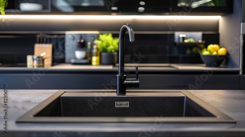 Cast iron sink in a vintage kitchen setting, enamel coating for durability, isolated background, studio lighting emphasizing its resistance to scratches and heat