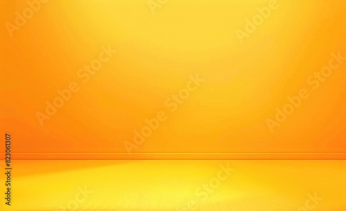 Bright yellow background vector illustration with empty space for product display