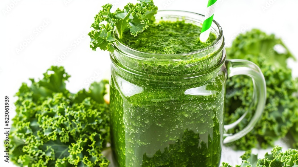 Green smoothie with kale Green smoothie with kale