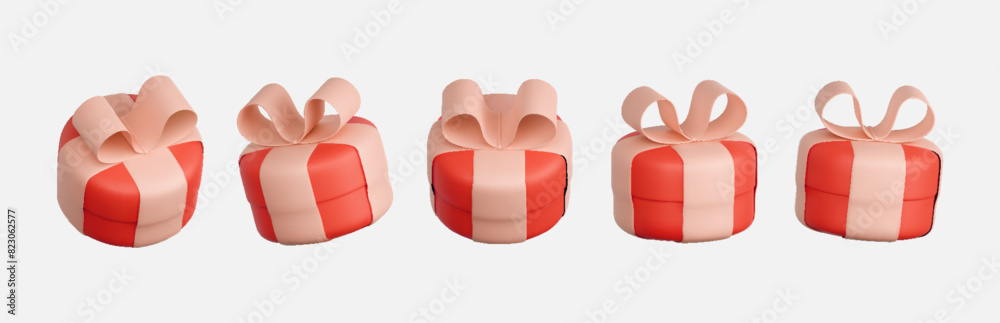 set 3D purple gift boxes closed, adorned with pastel ribbon bows, isolated on a white background. 3D rendered modern holiday surprise boxes. Realistic vector illustration. set 3D purple gift boxes closed, adorned with pastel ribbon bows, isolated on a white background. 3D rendered modern holiday surprise boxes. Realistic vector illustration.