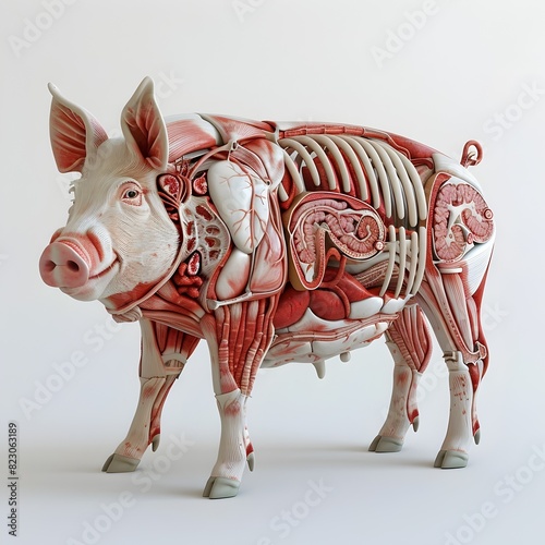 Precise D Model of Pig Anatomy A Comprehensive Study Guide for Veterinary Medicine and Agriculture