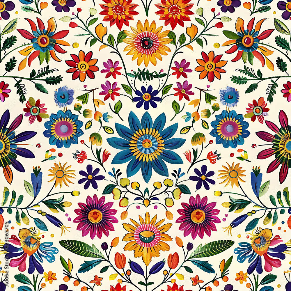 Mexican Flower Pattern Mexican Flower Pattern