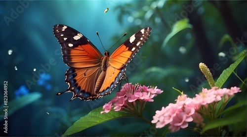 Beauty full Butterfly in tha Forest  photo