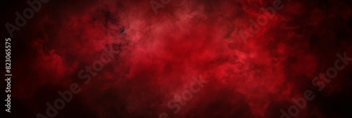 Abstract red watercolor background with dark grunge texture and smoke , distressed vintage. dark maroon background, dark crimson texture, banner