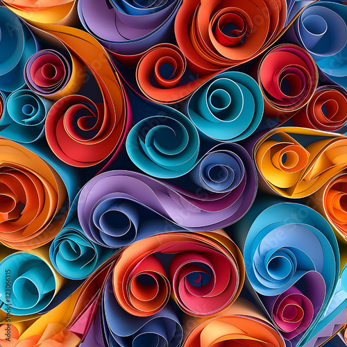 Multicolored Swirl Aixa Pattern photo