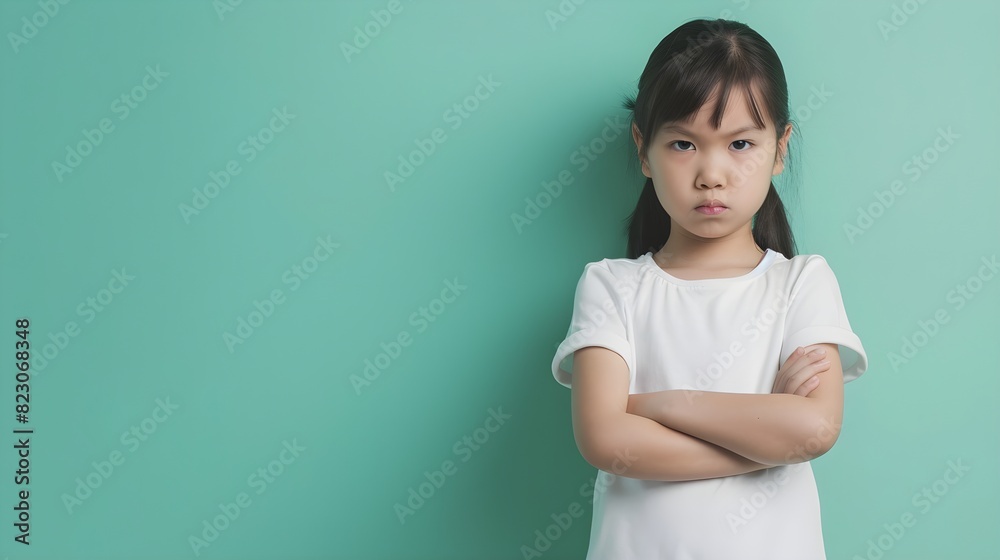 cute girl The expression shows dissatisfaction cute girl The expression shows dissatisfaction