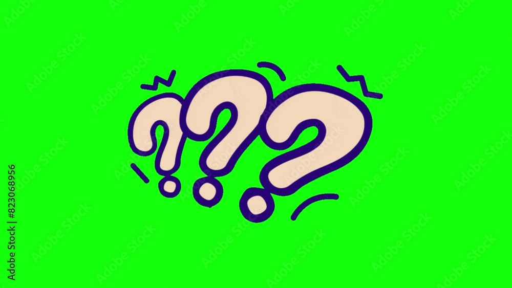 Animated three question marks on green screen background vídeo de Stock ...