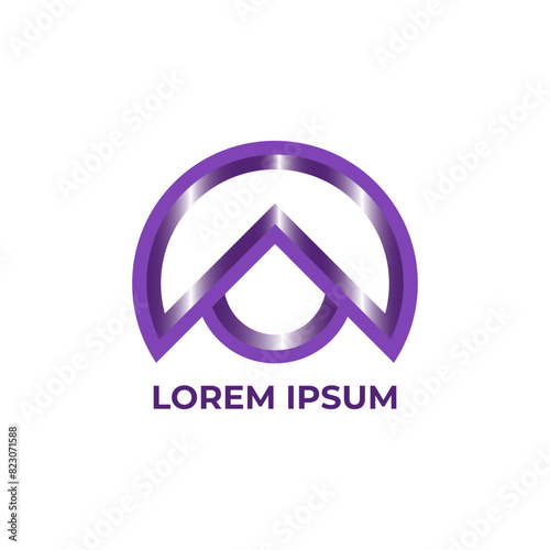 Initial circle Letter A logo design template. Unique modern creative elegant letter A logo template
