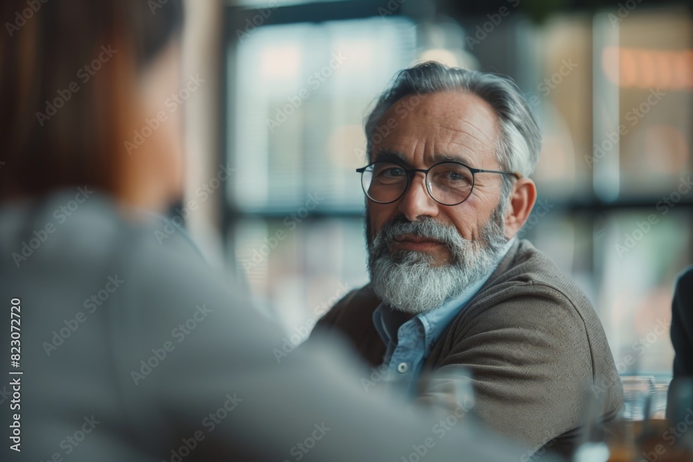 Portrait of casual businessman during meeting Portrait of casual businessman during meeting