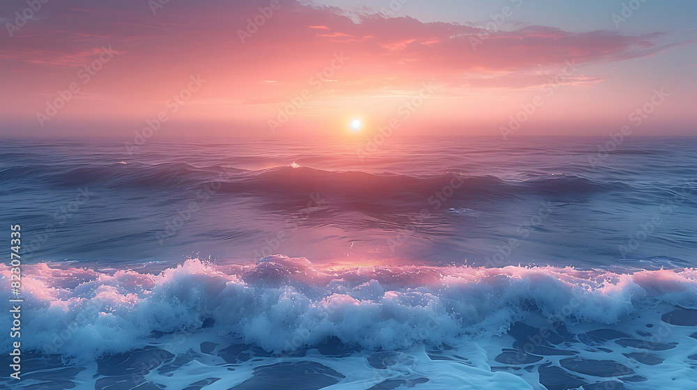 Fototapeta premium Peaceful Coastal Sunset - Seascape and Intimate Landscape