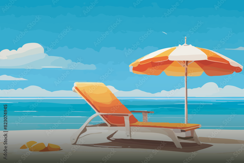 vector sand beach in summer with coconut trees vector sand beach in summer with coconut trees