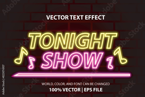 text effect podcast night neon glow effect