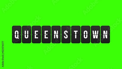 Queenstown flip board green screen video
