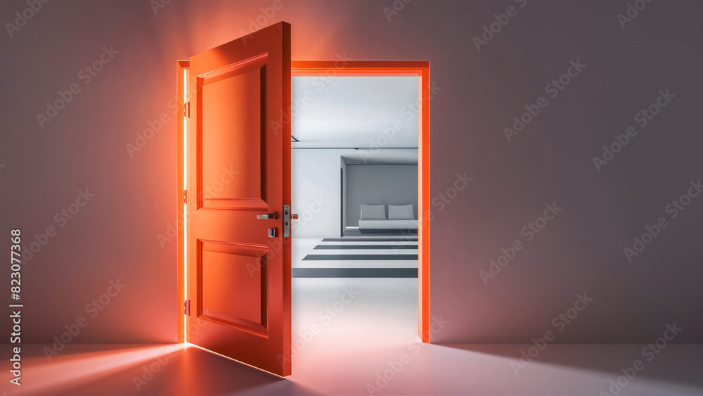 High resolution open main door front view 3d rendering template, Door front elevation image. High resolution open main door front view 3d rendering template, Door front elevation image.