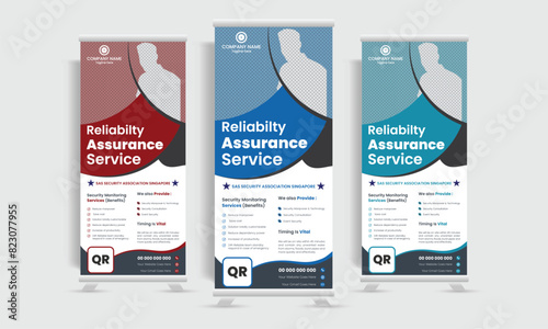 design template for business presentation. Unique and modern business rollup vector flyer design template. 
