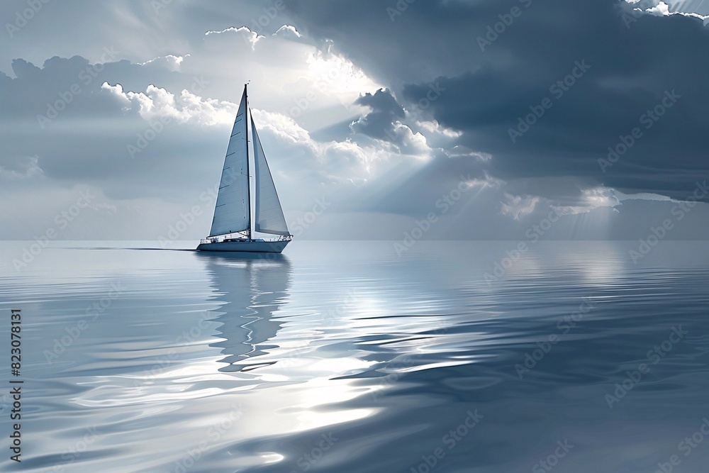 Fototapeta premium a sailboat on the water