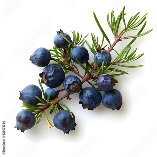 juniper berry on white background