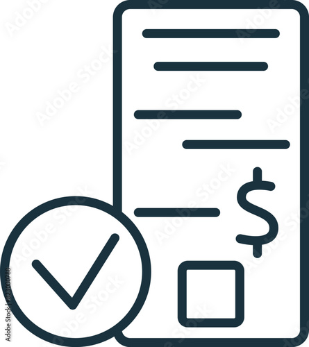 Invoicing icon. Monochrome simple Virtual Assistant icon for templates, web design and infographics