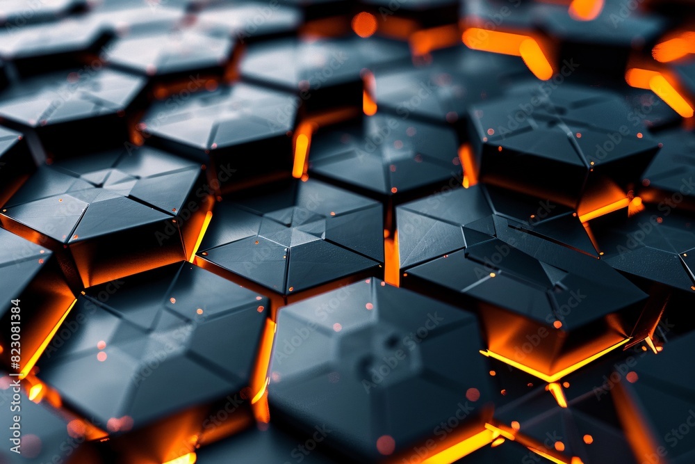 a close up of hexagons a close up of hexagons