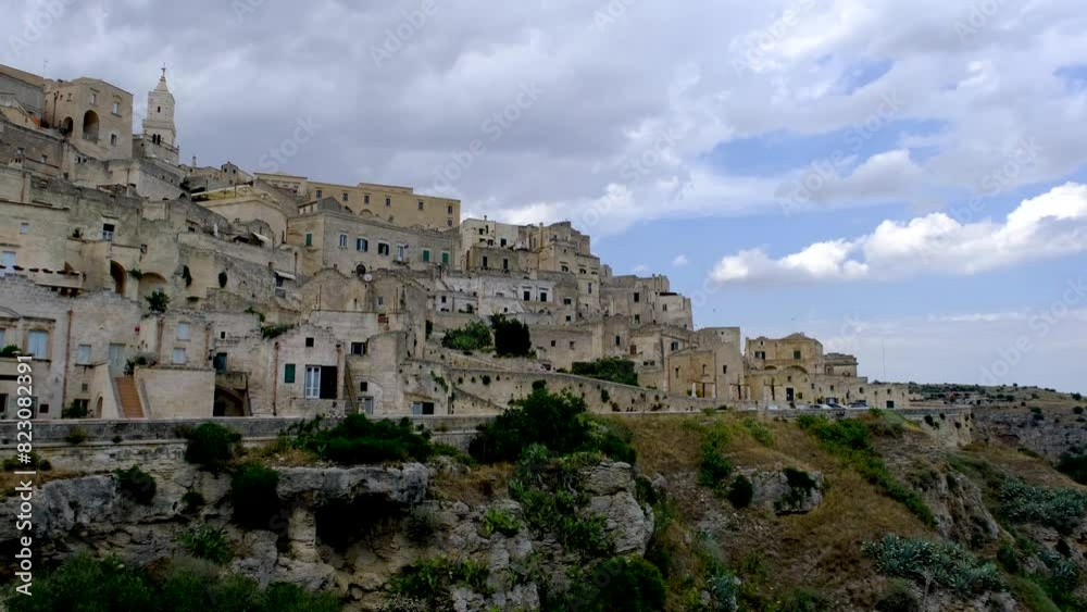 View of the ancient city of Matera, in the region of Basilicata, Southern Italy. View of the ancient city of Matera, in the region of Basilicata, Southern Italy.