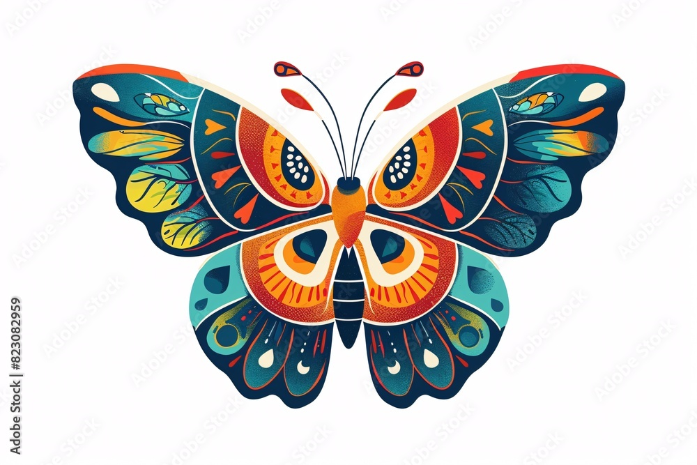 a colorful butterfly with many patterns a colorful butterfly with many patterns