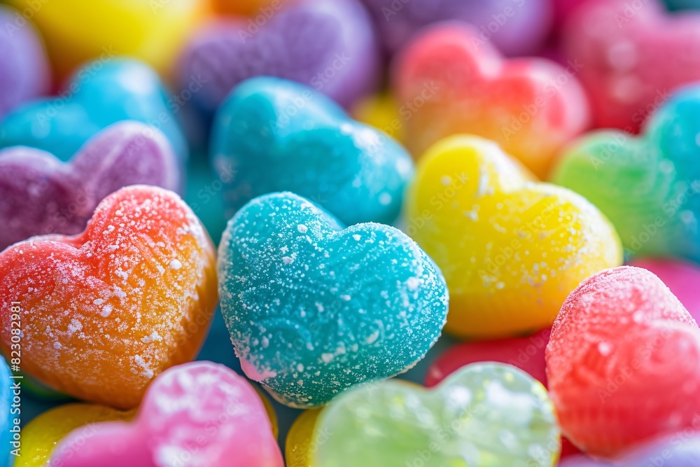 a close up of colorful candy a close up of colorful candy