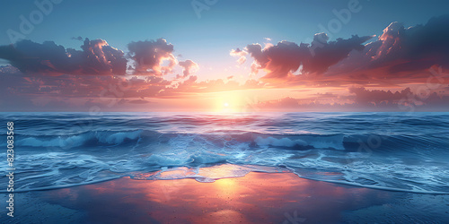 Calm Coastal Sunset © Flop