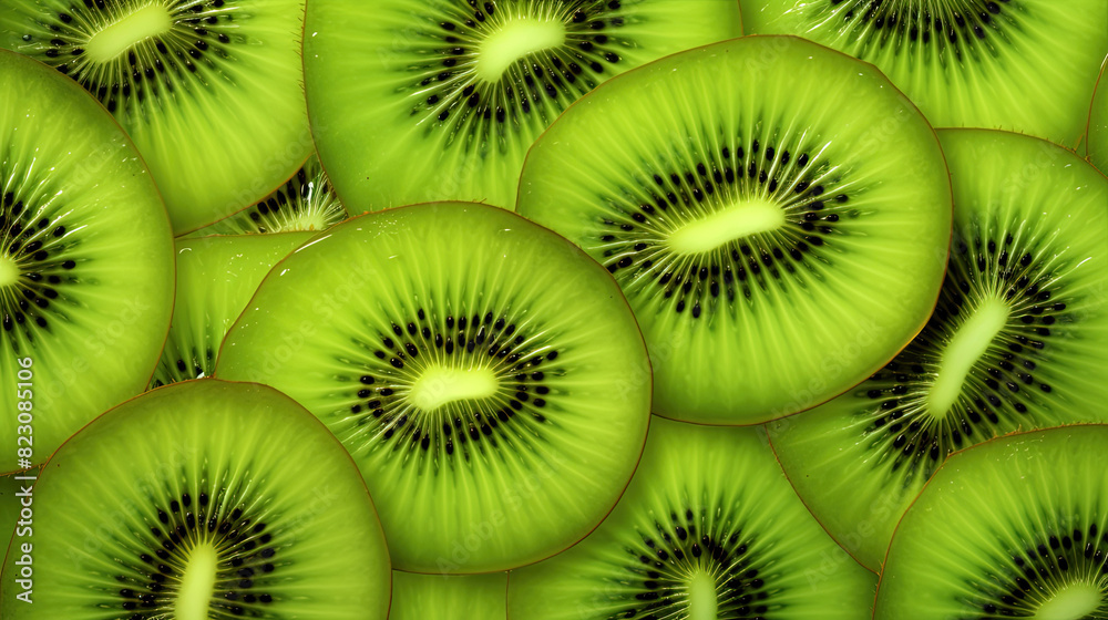 fruits background. flat lay photography of sliced kiwis fruits background. flat lay photography of sliced kiwis