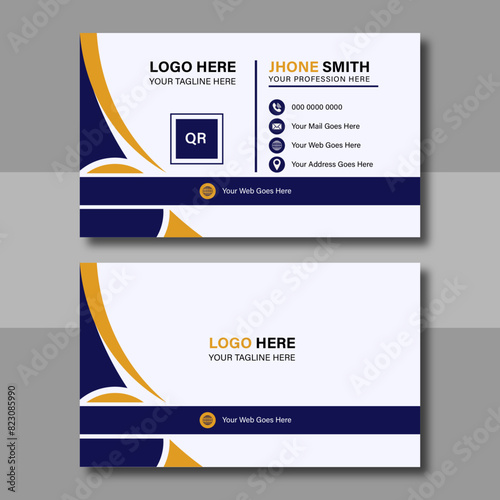 Creative modern Corporate Business card design template, Clean professional business card template, visiting card, business card template for business and personal use. Vector illustration design,