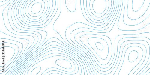 Topographic map and landscape terrain texture grid. Abstract lines background. Contour maps. Vector illustration. blue and white topographic contours lines of mountains.	