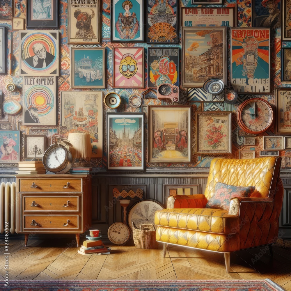 A Touch of the Past: Retro Wallpaper Enhancing Room Walls A Touch of the Past: Retro Wallpaper Enhancing Room Walls