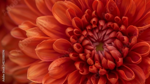 A close-up of a blooming chrysanthemum showcases its intricate layers.  © KP