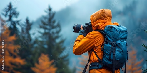 Outdoor Adventure Photographer Captures Stunning Fall Foliage in Misty Mountain Landscape