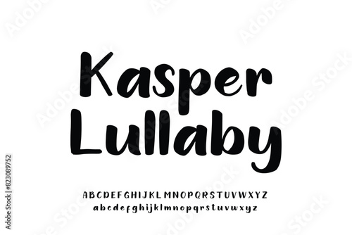 Kasper Lullaby, Handdrawn Playful Calligraphy Script Font For Design