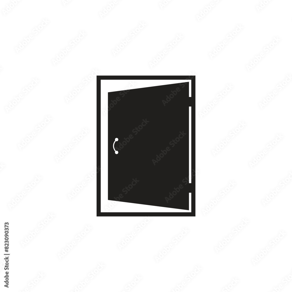 Flat door icon symbol vector Illustration. Flat door icon symbol vector Illustration.